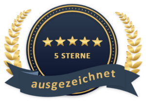 5 Sterne - ausgezeichnete Bewertung